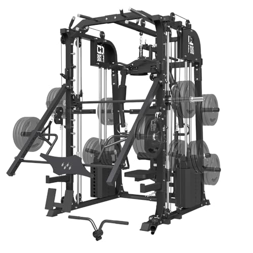 Commercial Smith Machine with Squat Rack and Cable Crossover W62498