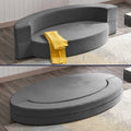 Folding Sofa Bed Linen Upholstery Dark Gray G78879