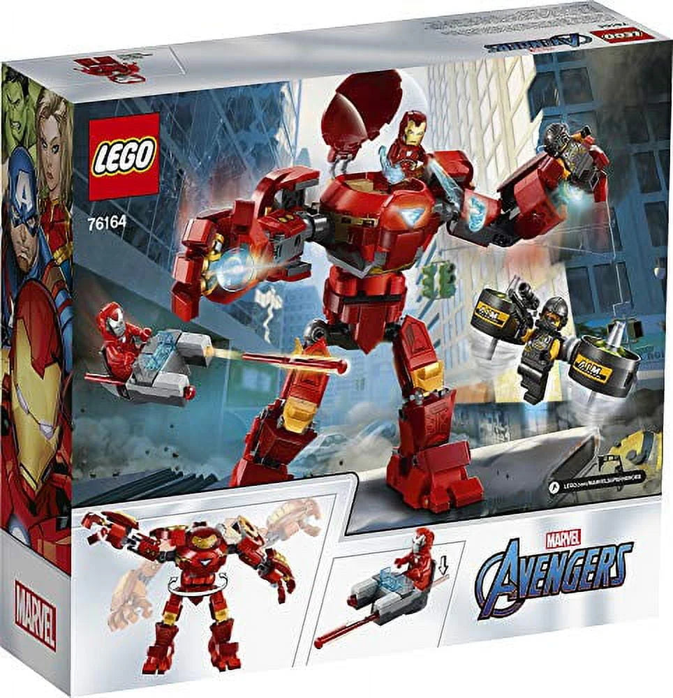 LEGO Marvel Avengers Iron Man Hulkbuster Versus A.I.M. Agent 76164, Interactive Brick-Build Playset with Minifigures (456 Pieces) Z6334