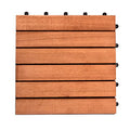 8-Slat Acacia Hardwood Interlocking Deck Tile F119309
