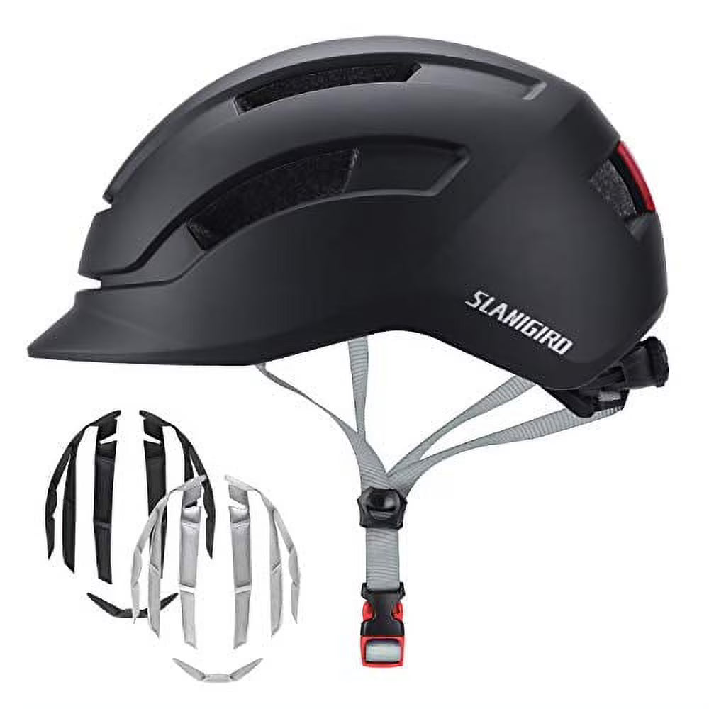 Adult Bike Helmet with Light and Replacement Pads L2640