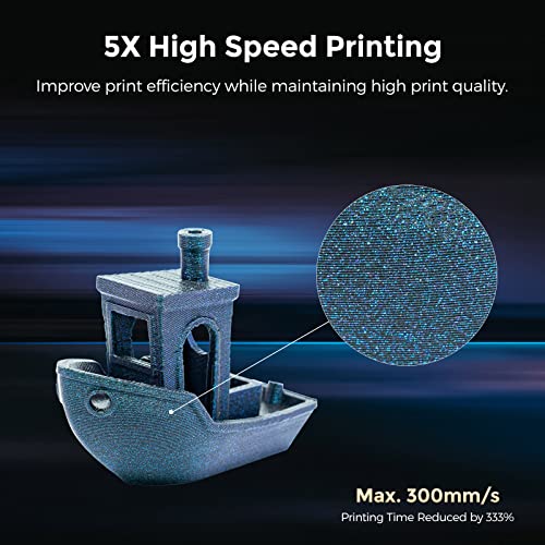 3D Printer with Auto Leveling, 300mm/s High Speed Printing, 265°C Hardened Nozzle X9085