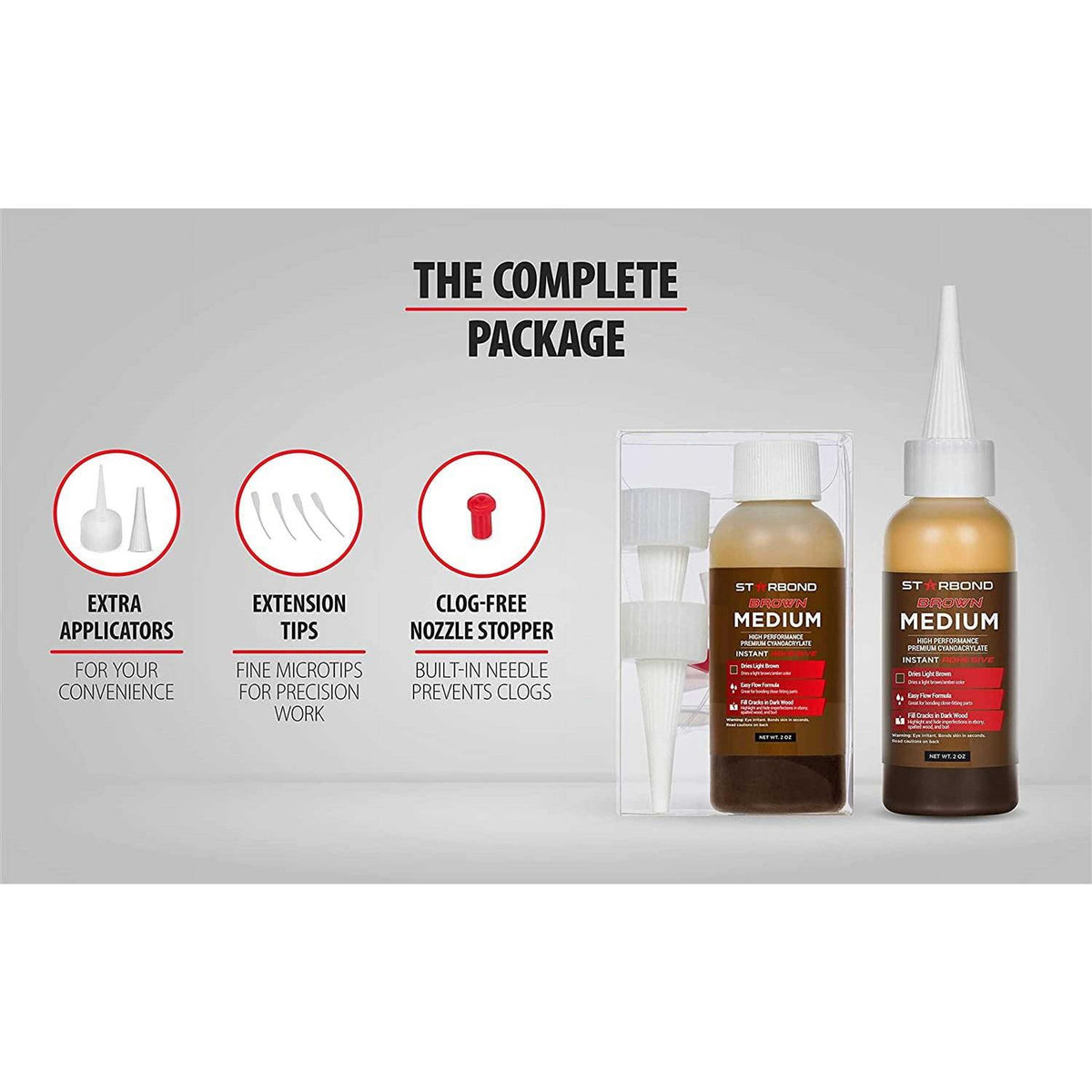 Brown Medium CA Glue U7408