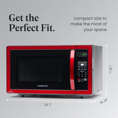 1000 Watts 1.1 cu ft Black Stainless Steel Microwave Oven F245