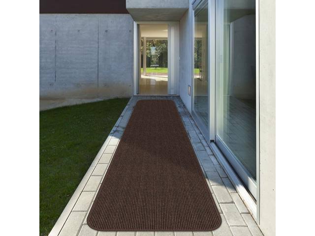 Double-Ribbed Carpet Runner with Skid-Resistant Rubber Backing W665001