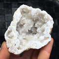 Raw White Agate Geode Quartz Crystal Cluster L731