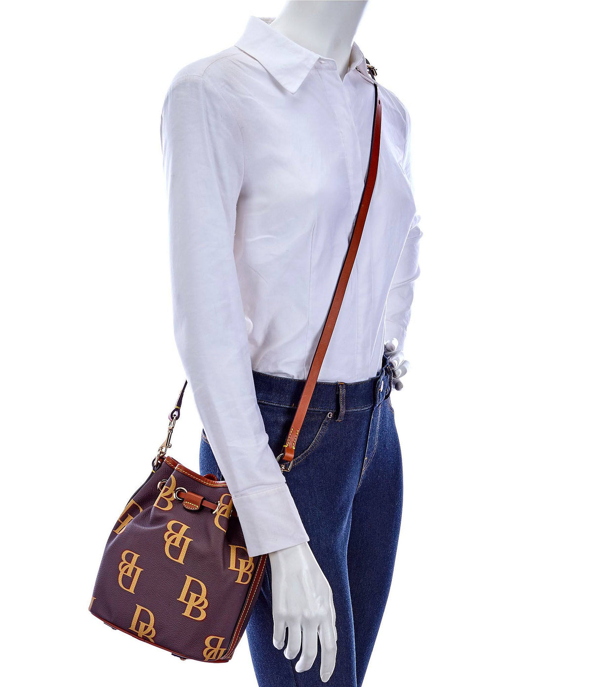 Saddle Coated Cotton Drawstring Bag T405279