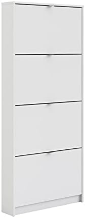 4 Drawer White Shoe Cabinet T970