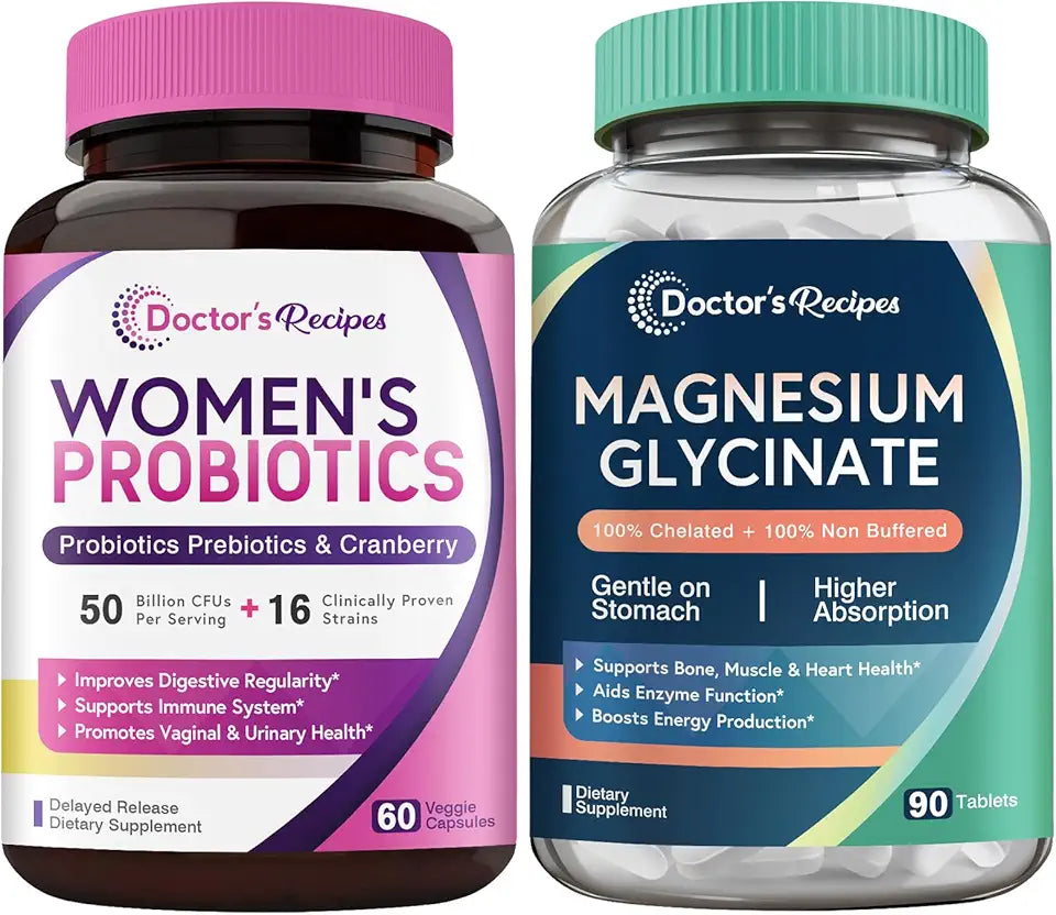 Probiotic Caps 60 ct & Magnesium Glycinate Tabs 90 ct I2086