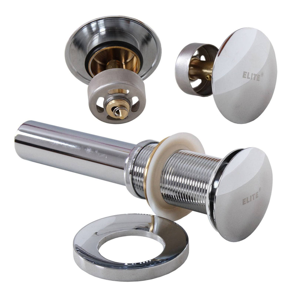 Tempered Glass Bathroom Vessel Sink & Brushed Nickel Faucet Combo W695