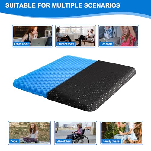 Thick Extra Large Gel Seat Cushion with Non-Slip Cover M654