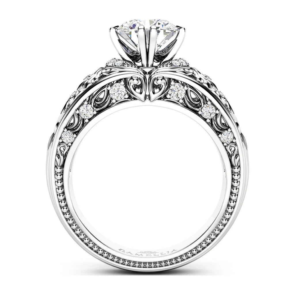 Vintage Round Moissanite Engagement Ring L652281