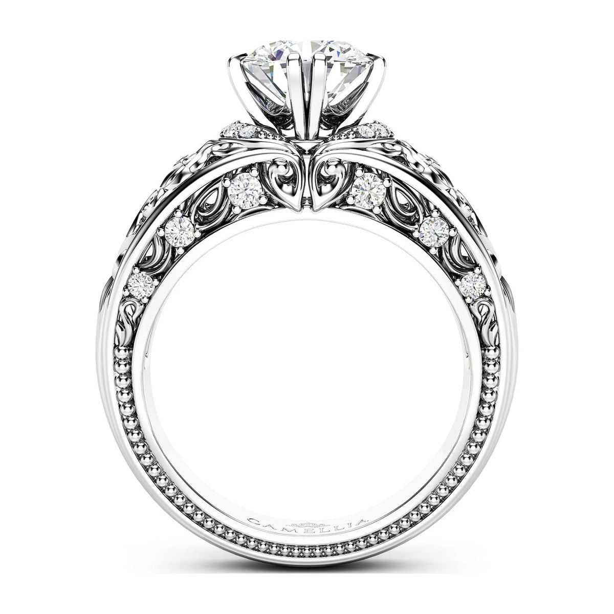 Vintage Round Moissanite Engagement Ring L652281