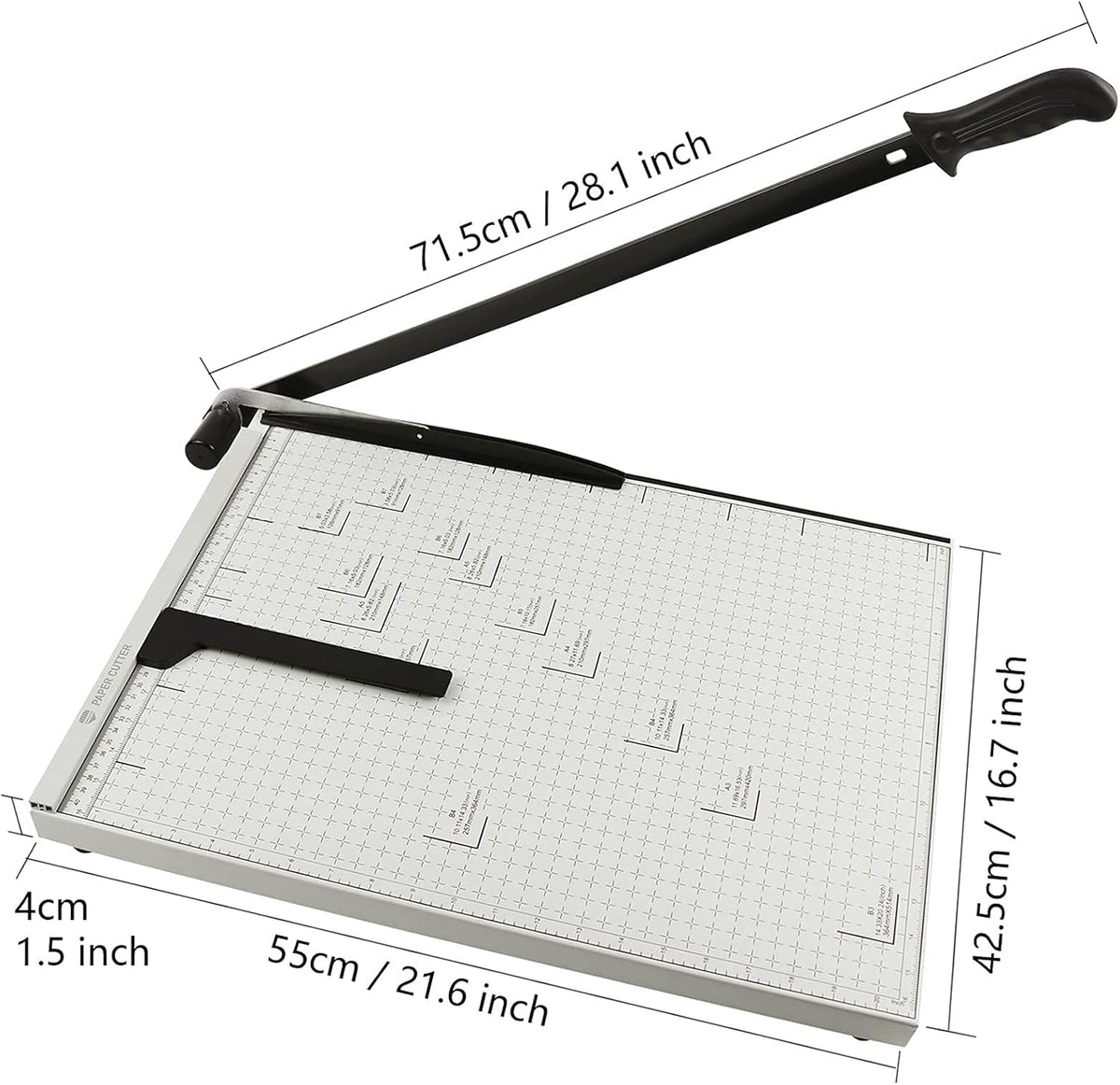 Guillotine Paper Cutter 21” Cutting Length with Safety Blade Lock K632