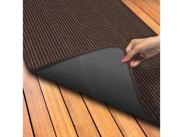Double-Ribbed Carpet Runner with Skid-Resistant Rubber Backing W665001