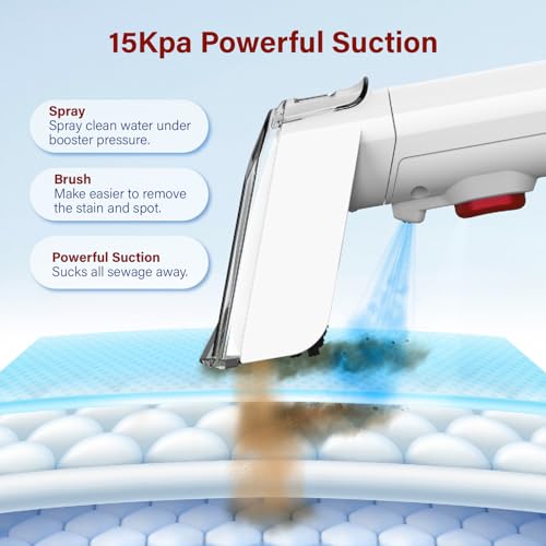 Portable 15Kpa Carpet Cleaner with 54oz Water Tank S831