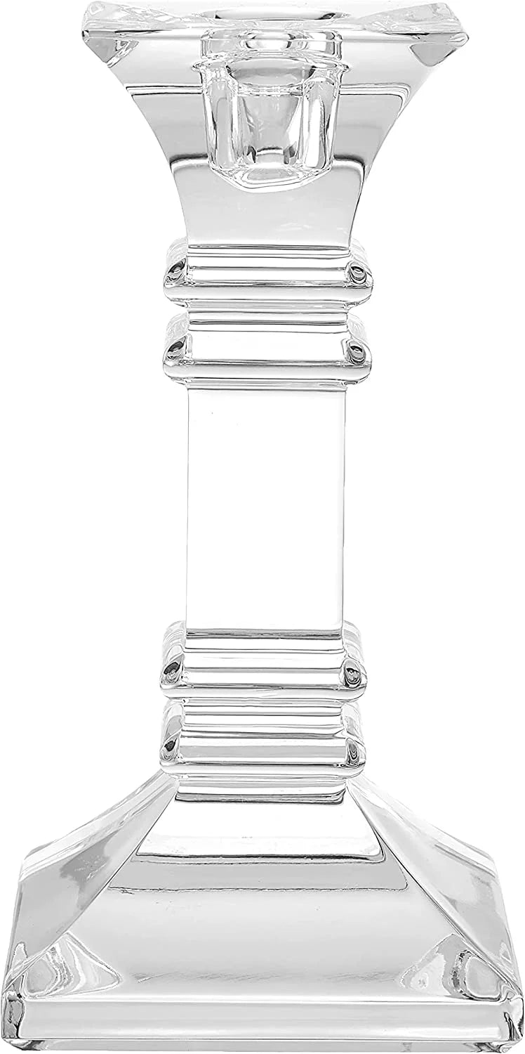 Clear Crystalline Table Candlestick Set of 2 F7135