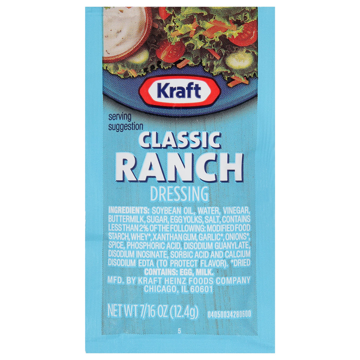 0.44 oz. Ranch Salad Dressing Packets, 200 per case N982