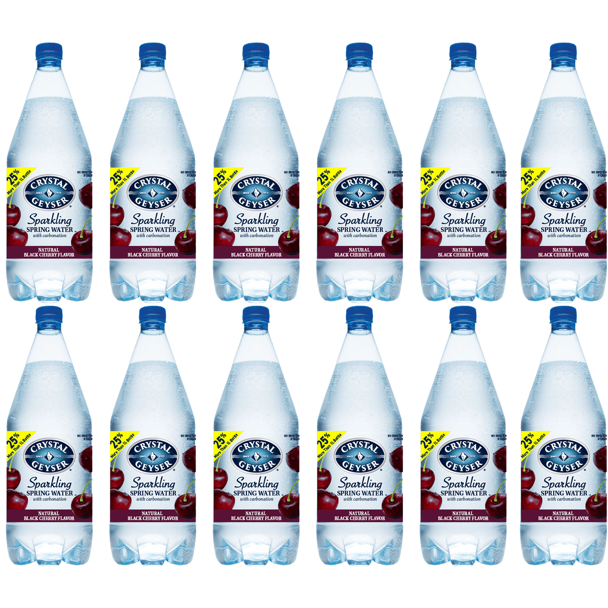 Black Cherry Sparkling Spring Water 12 Pack 42 oz Bottles H93976