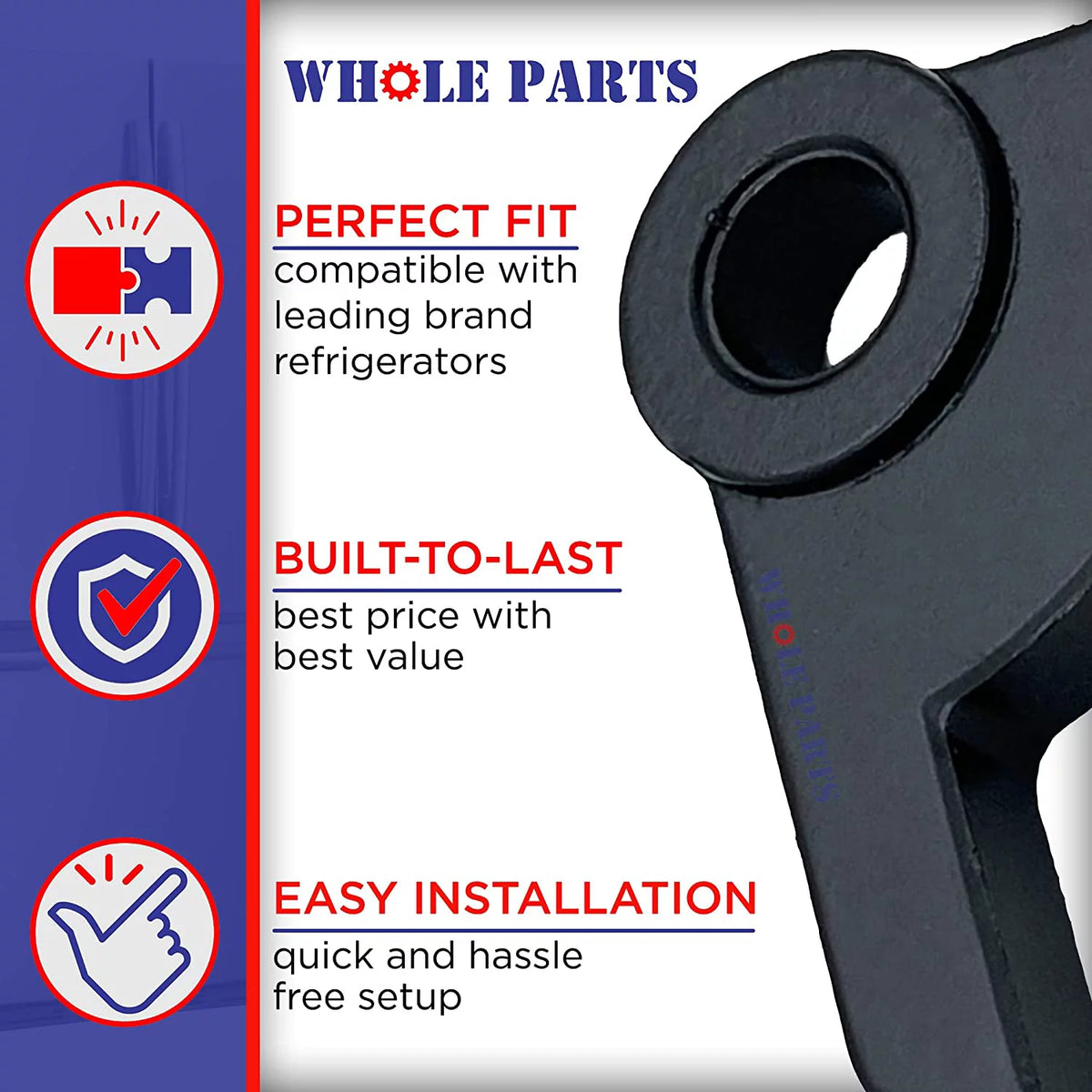 Refrigerator Door Stop Bushing Black M6307