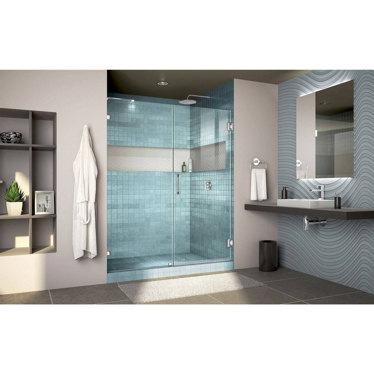 Chrome Frameless Hinged Shower Door G23288