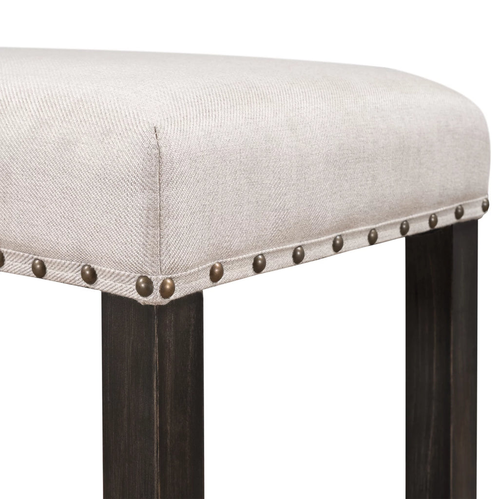 Rustic Wooden Upholstered Dining Bench U868136