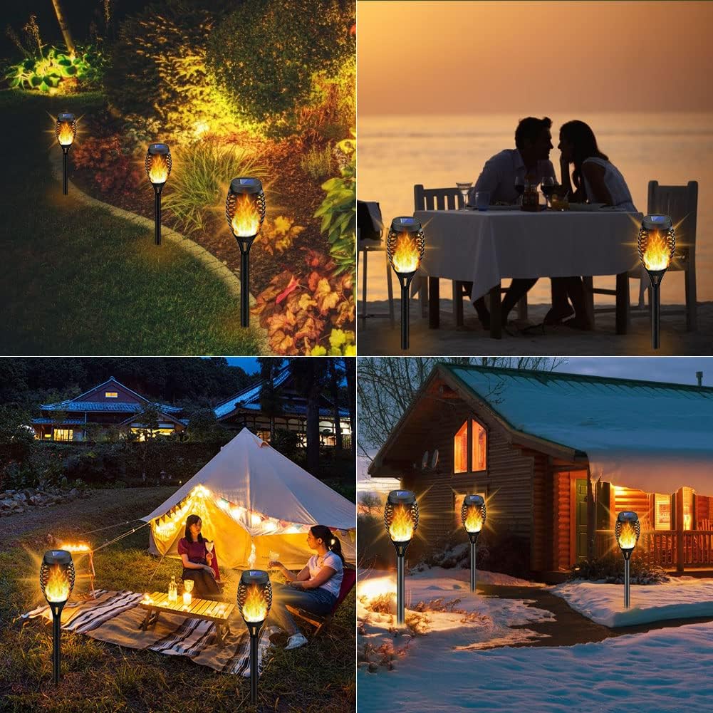 12 Pack Solar Torch Light with Flickering Flame M631