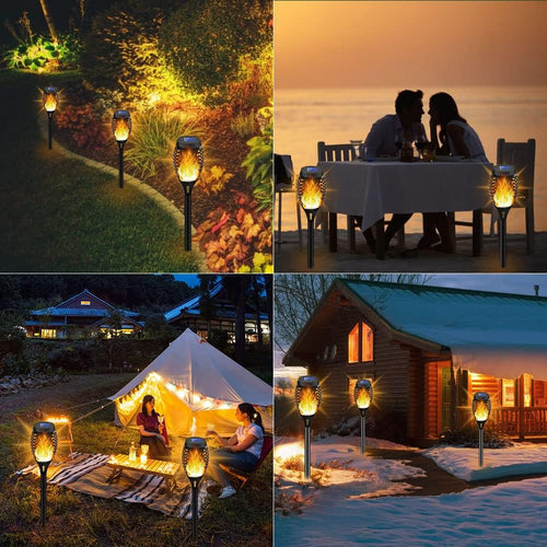 12 Pack Solar Torch Light with Flickering Flame M631
