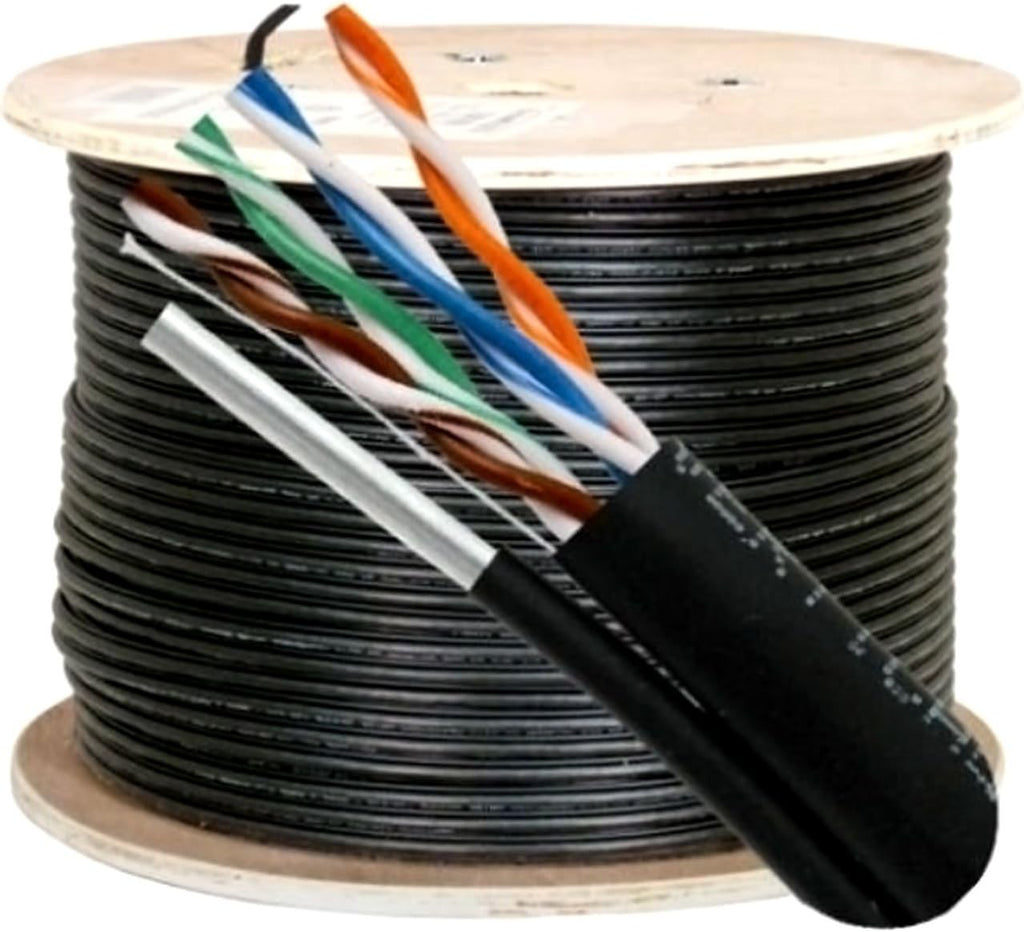 1000ft Black Shielded Bulk Ethernet Cable F504