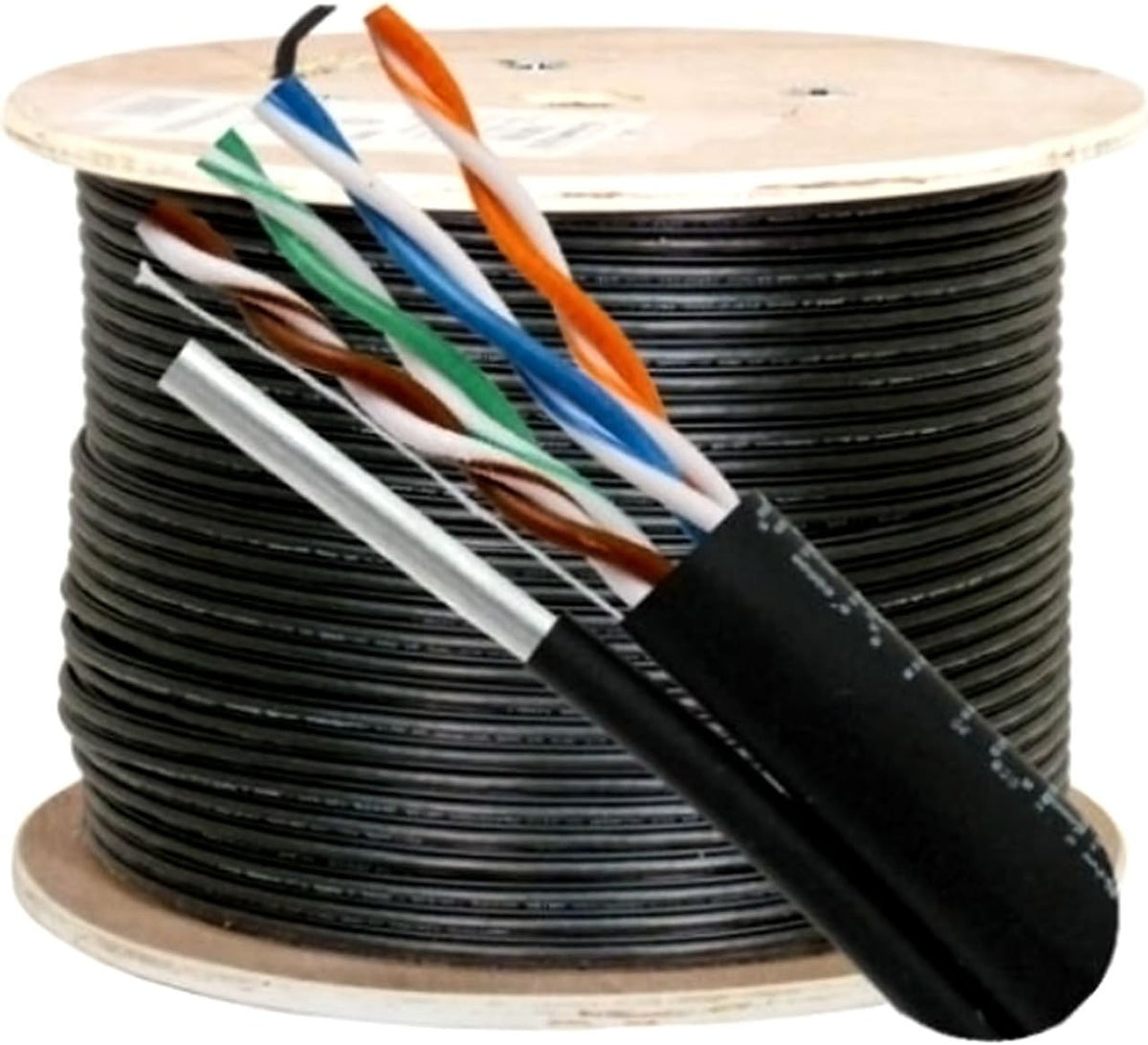 1000ft Black Shielded Bulk Ethernet Cable F504