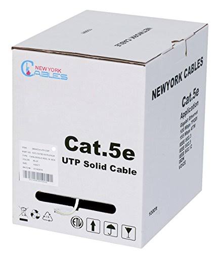 White Plenum Cat5e 1000ft 24AWG UTP Cable C74334