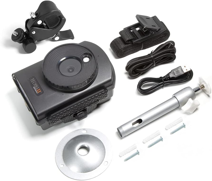 Time Lapse Camera Built-in Microphone & Speaker FullHD Battery Operated Black R631725