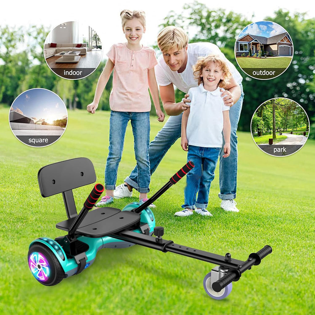 6.5" Self Balancing Scooter with Seat Attachment and Bluetooth LED Lights Z6269