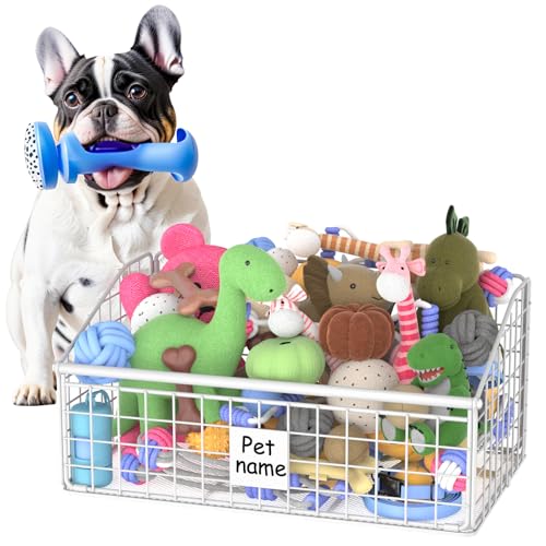 Black Metal Dog Toy Basket L602