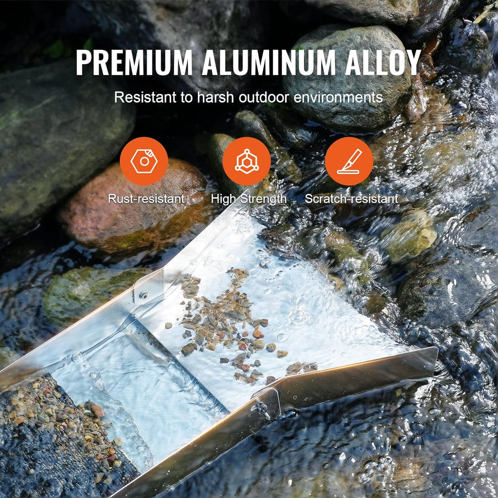 23 PCS Folding Aluminum Alloy Gold Sluice Box Kit B693