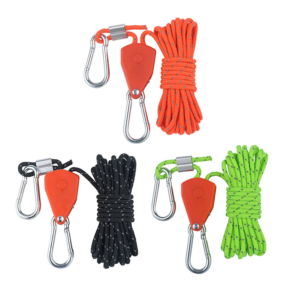 Camping Rope with Ratchet Pulley Guy Lines K196065