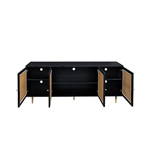 Rattan Sideboard Buffet Cabinet with Adjustable Shelf O51195
