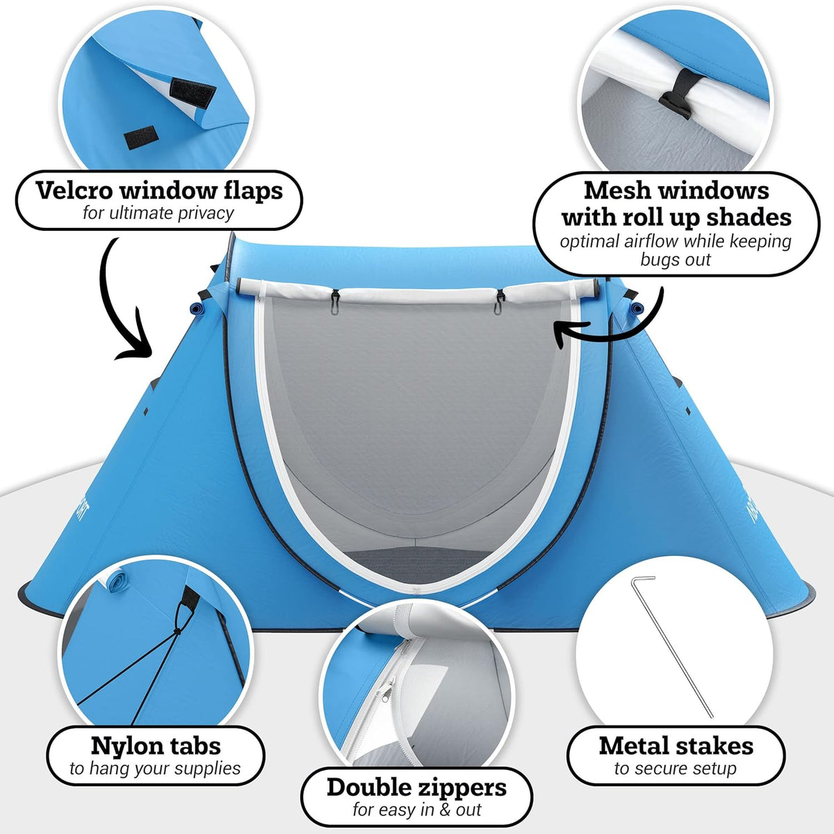 Pop-up Beach Camping Tent with Carrying Bag M263