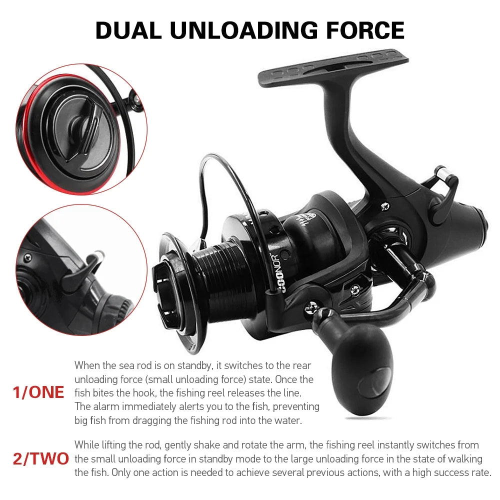 Nylon Metal Fishing Reel 5000/6000/8000, 11+1BB U675