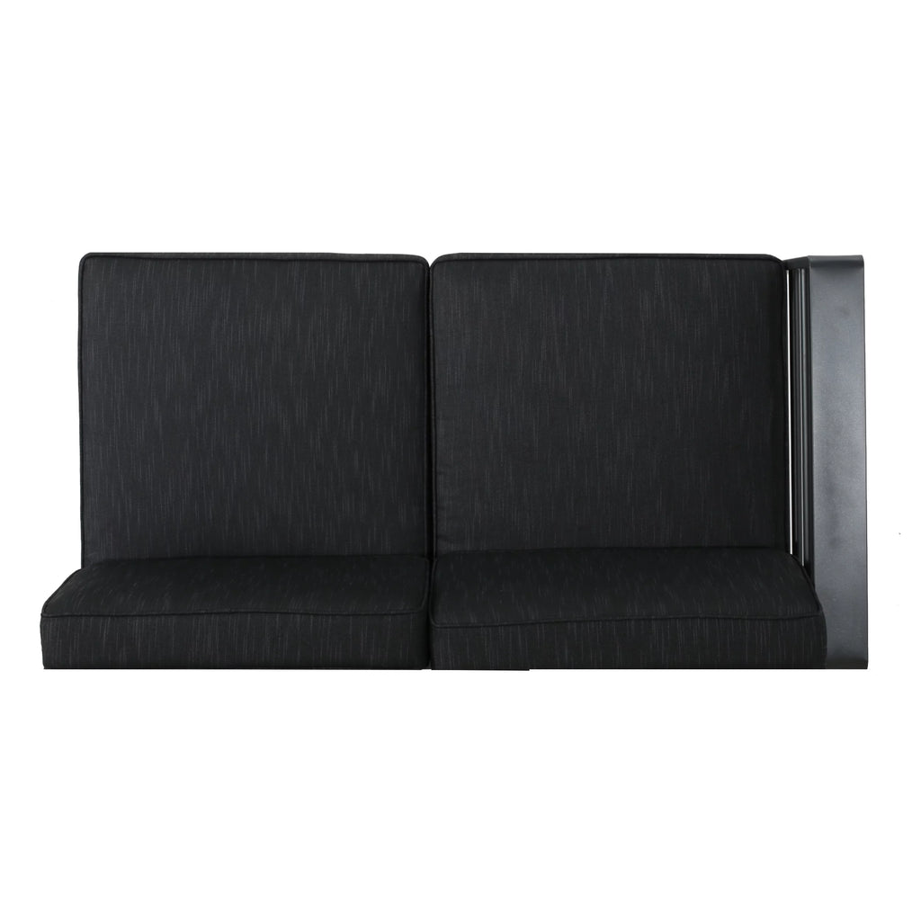5 Piece Aluminum V-Shape Sectional Sofa Set with Cushions, Grey S549