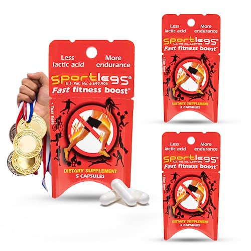 Pre-Workout Lactic Acid Supplement 5-Cap Packet Trial Pack of 3 A849