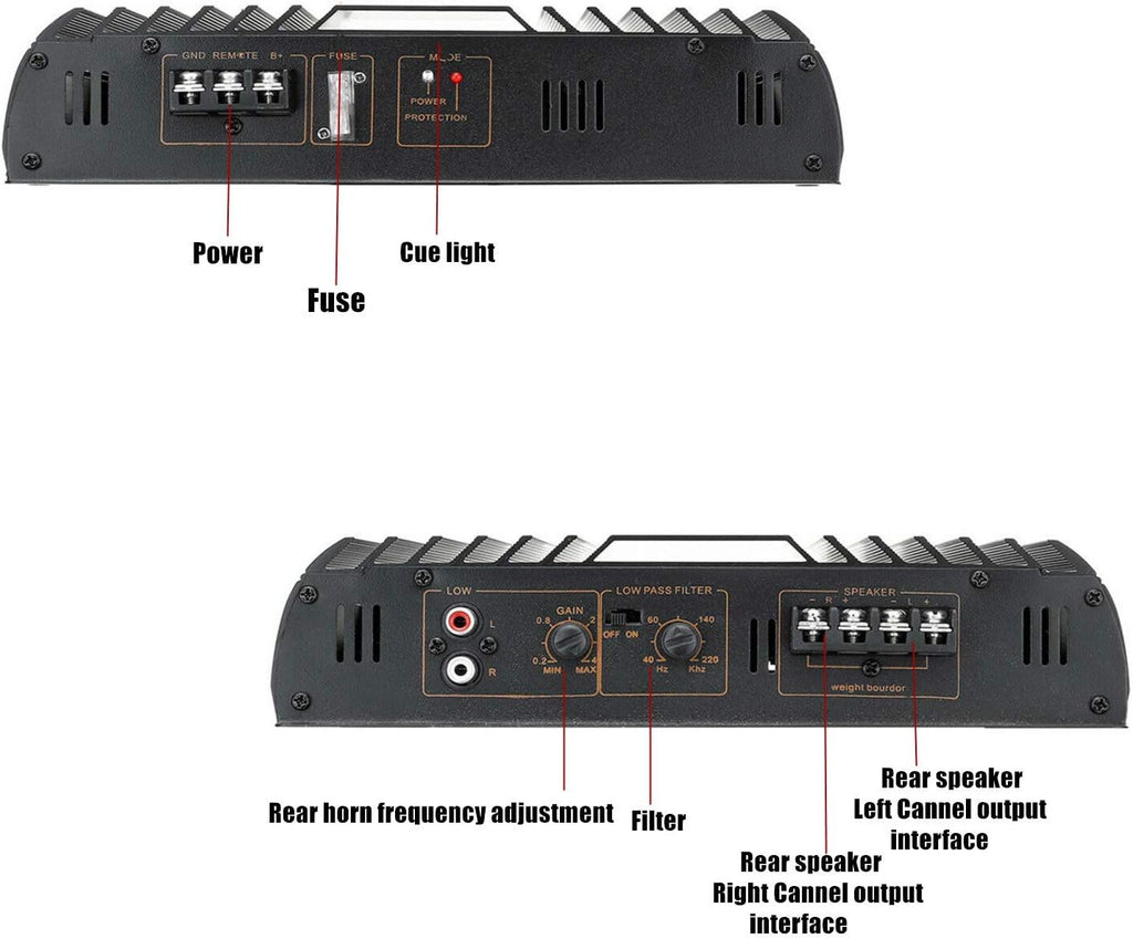 2 Channel 2200W Car Amplifier Pack of 2 K576