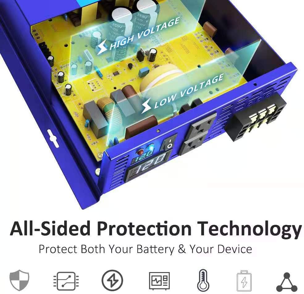 3500 Watt Pure Sine Wave Power Inverter 48V to 120V AC D9266