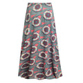 Boho Maxi Skirt with Elastic Waist A-Line X3129