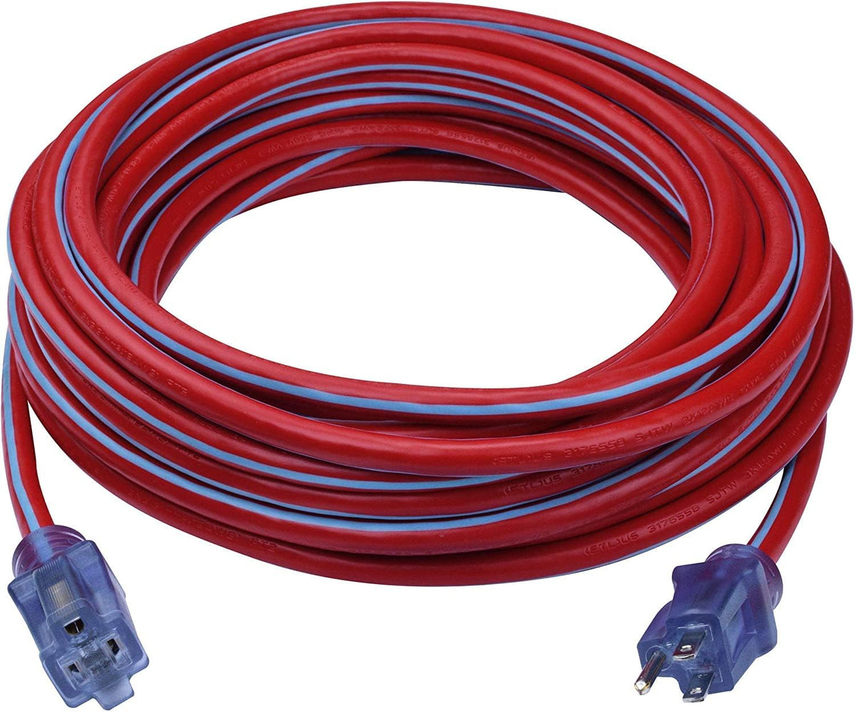 50 ft 3 Outlet Heavy Duty Outdoor Extension Cord 12/3 SJTOW Yellow L79170