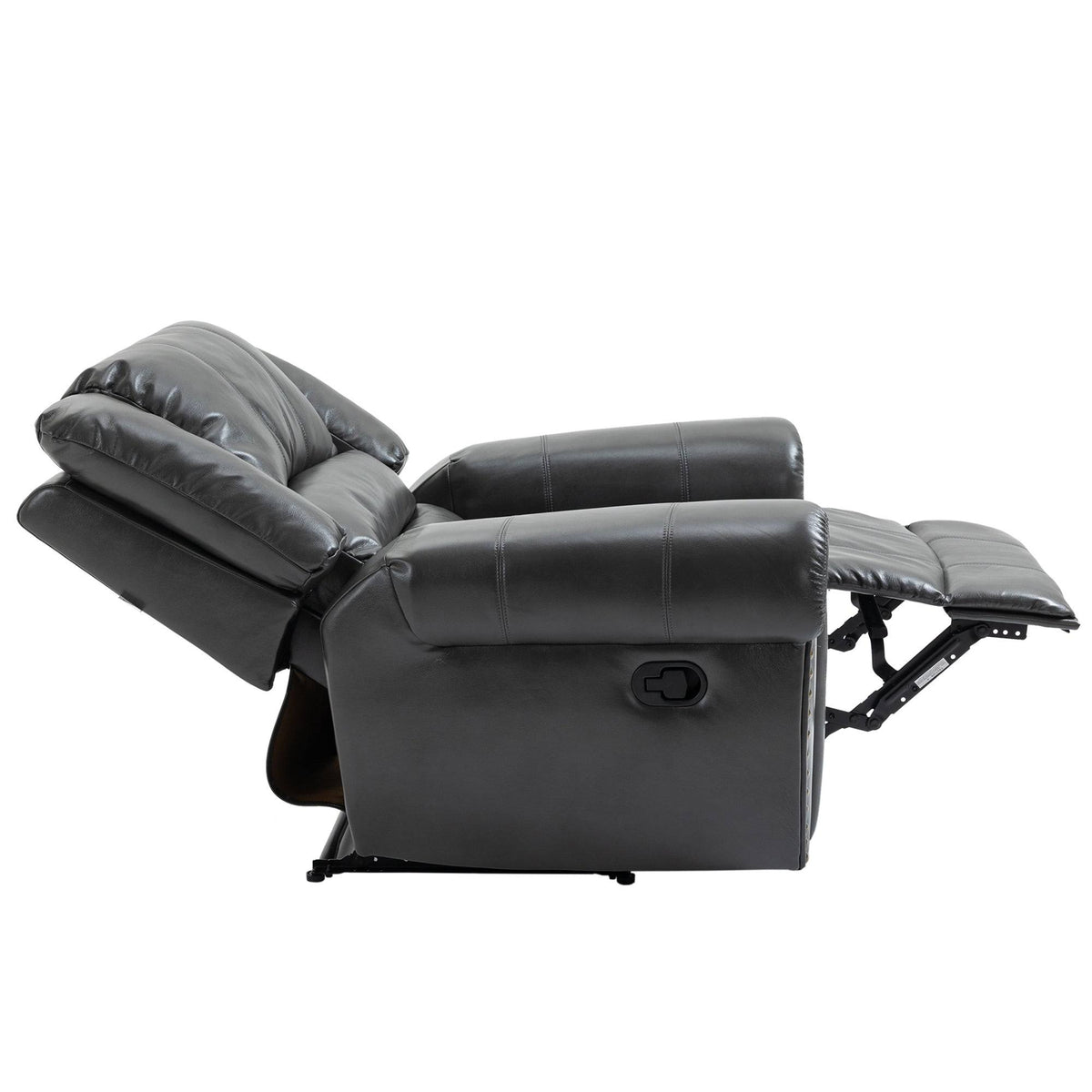 Black Microfiber Manual Standard Recliner N130483