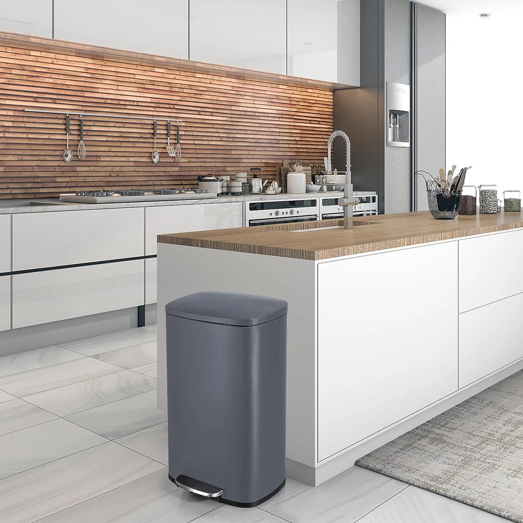 50L Stainless Steel Kitchen Step Trash Can O430603