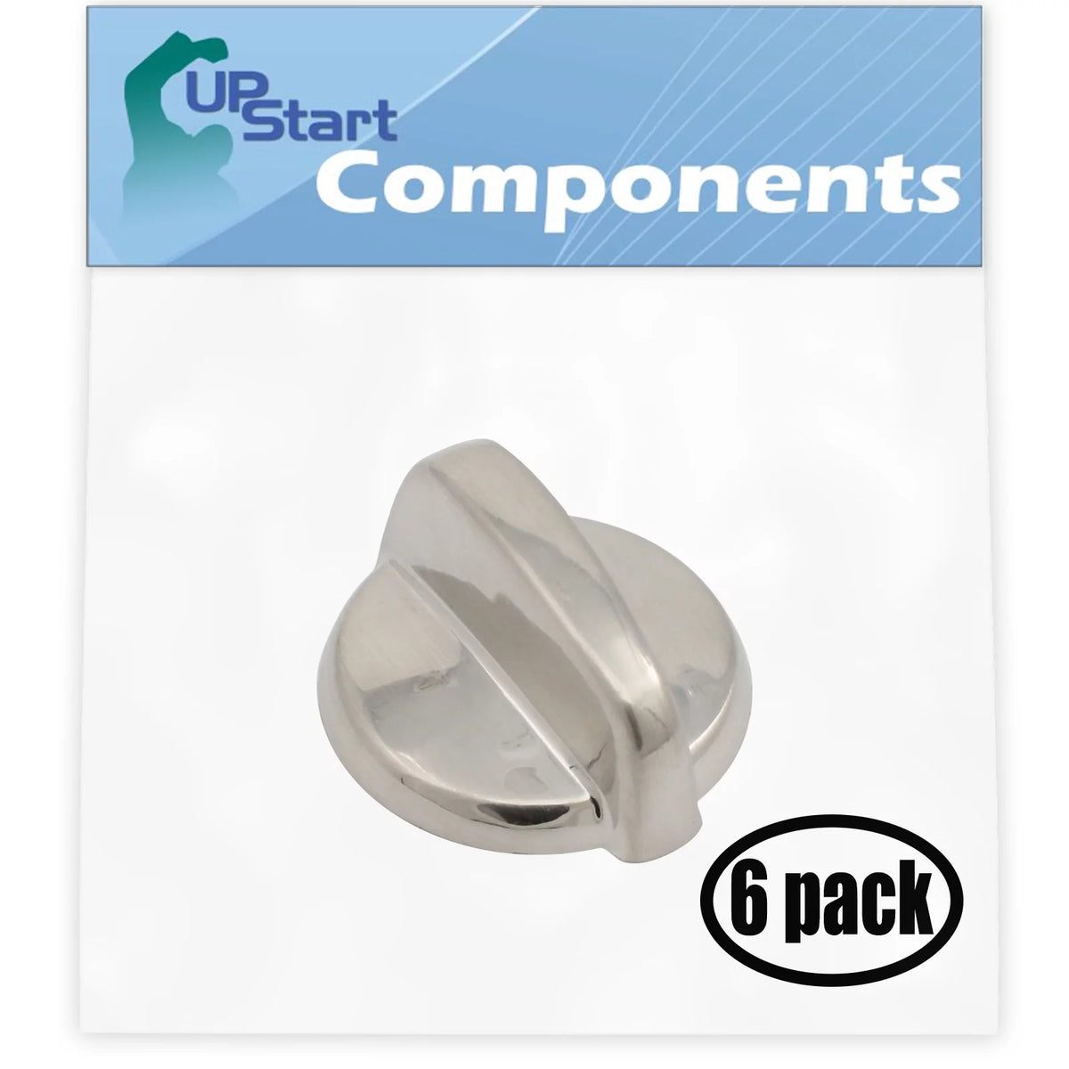 6 Pack Stainless Steel Finish Control Knob Q746493