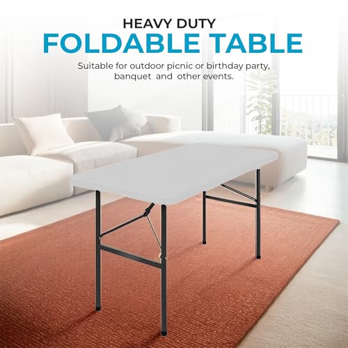 4ft White Plastic Folding Table A635