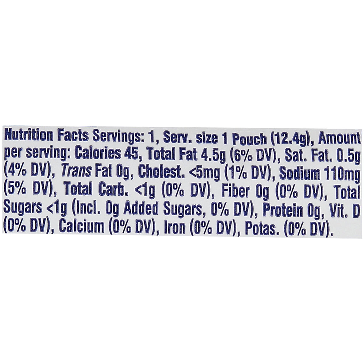 0.44 oz. Ranch Salad Dressing Packets, 200 per case N982